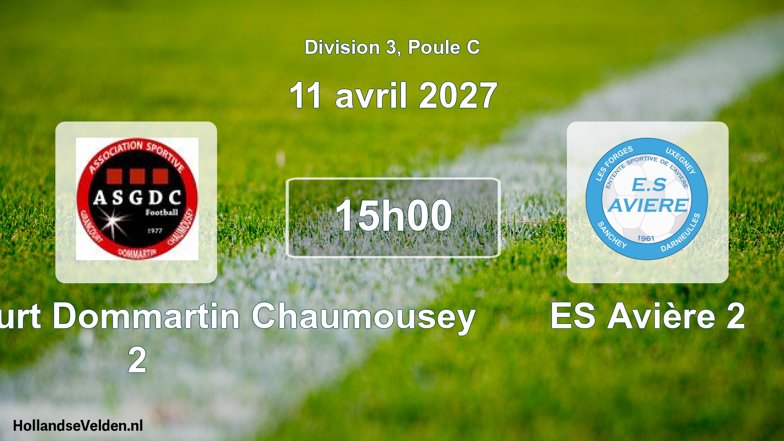 Match programmé: AS Girancourt Dommartin Chaumousey 2 - ES Avière 2 (11 avril 2027)