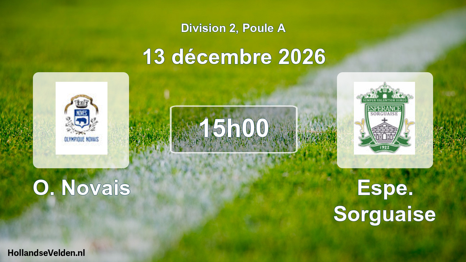 Scheduled Match: O. Novais - Espe. Sorguaise (13 December 2026)