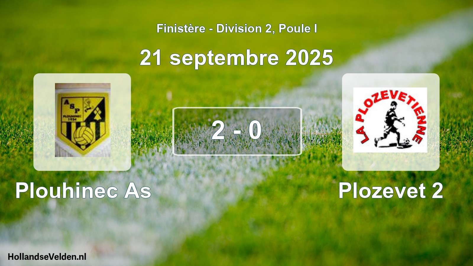 Gespeelde wedstrijd: Plouhinec As - Plozevet 2 2 - 0 (21 september 2025)