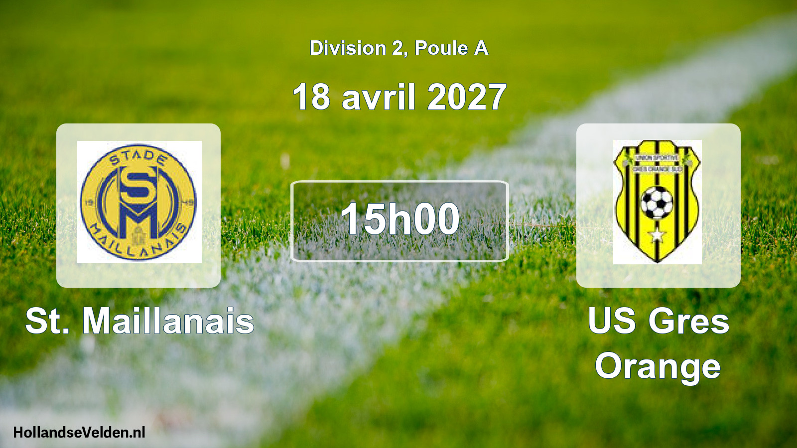 Match programmé: St. Maillanais - US Gres Orange (18 avril 2027)