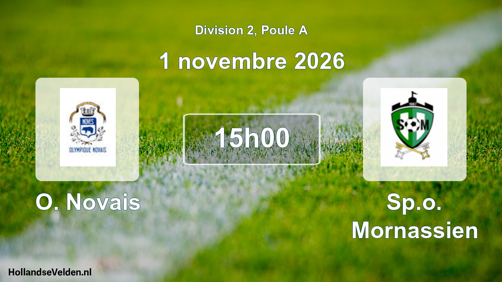 Match programmé: O. Novais - Sp.o. Mornassien (1 novembre 2026)