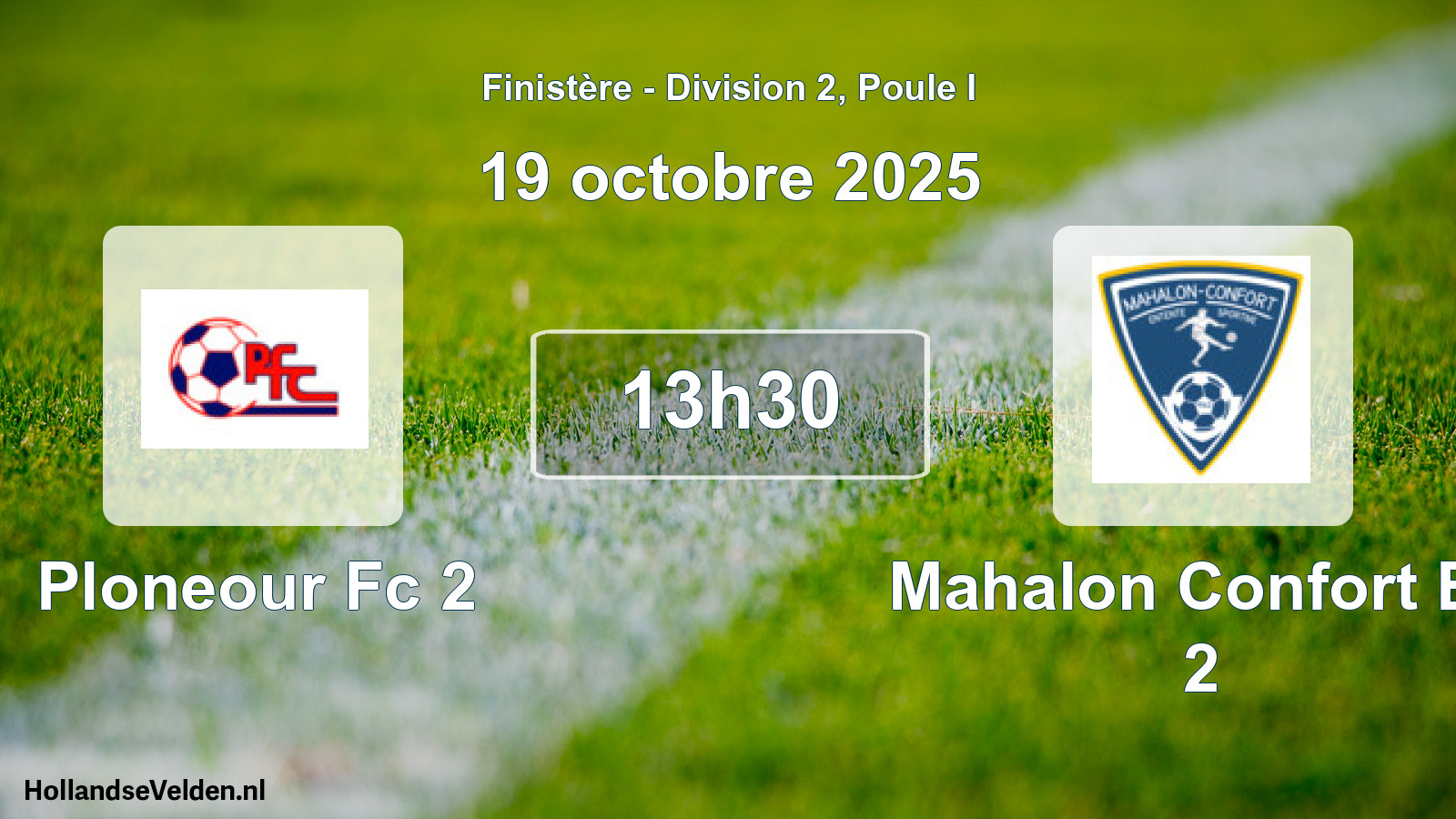 Geplande wedstrijd: Ploneour Fc 2 - Mahalon Confort Es 2 (19 oktober 2025)