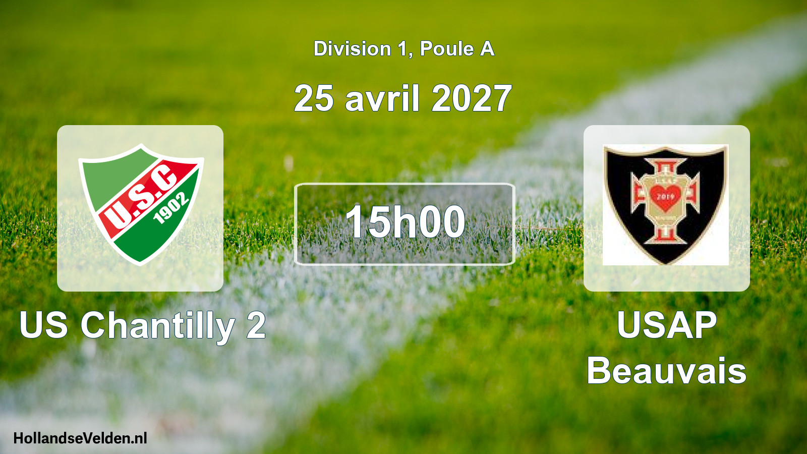 Scheduled Match: US Chantilly 2 - USAP Beauvais (25 April 2027)