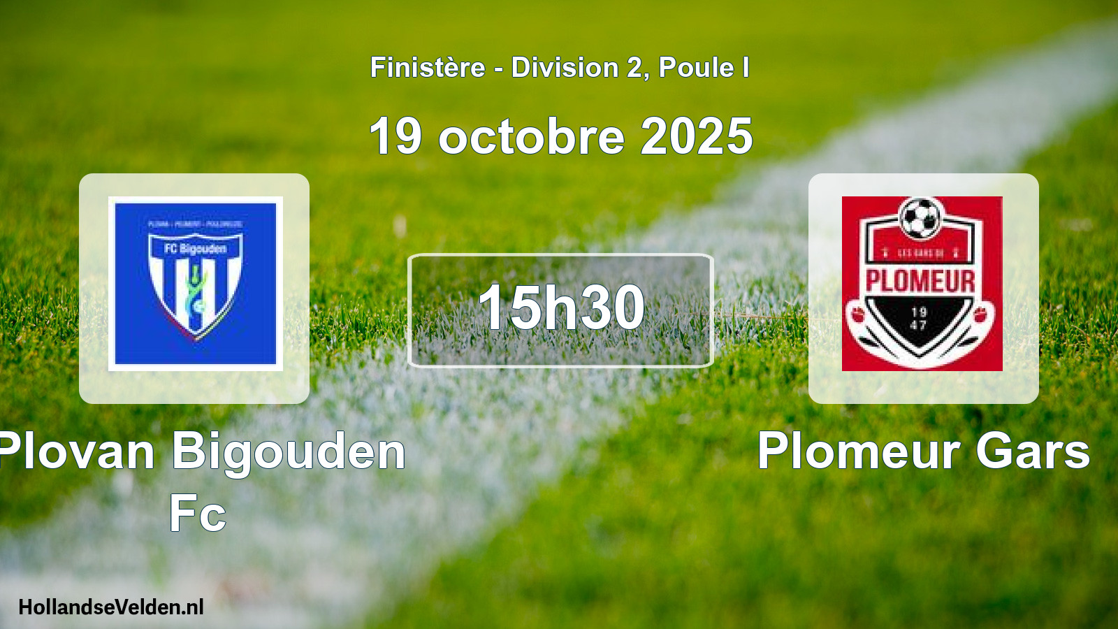 Scheduled Match: Plovan Bigouden Fc - Plomeur Gars (19 October 2025)
