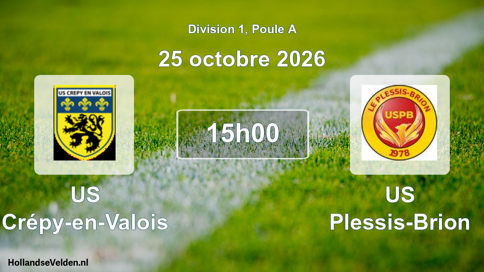 Scheduled Match: US Crépy-en-Valois - US Plessis-Brion (25 October 2026)