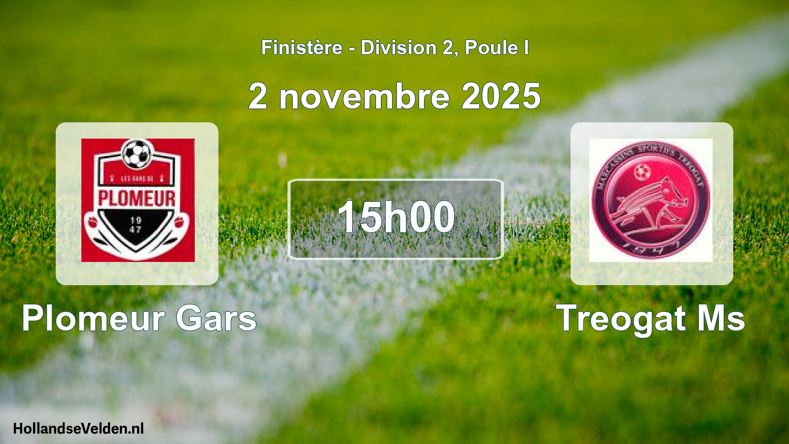Geplande wedstrijd: Plomeur Gars - Treogat Ms (2 novembre 2025)