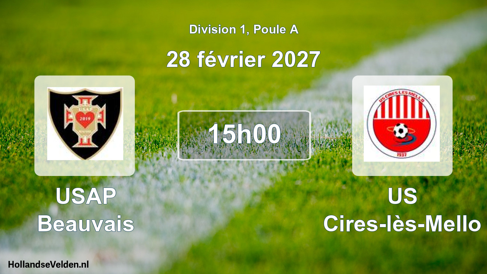 Match programmé: USAP Beauvais - US Cires-lès-Mello (28 février 2027)