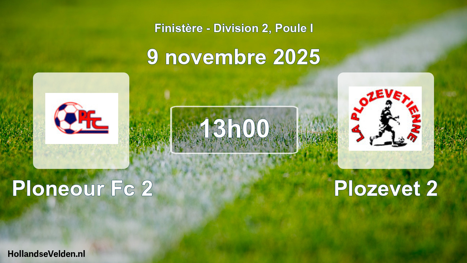 Geplande wedstrijd: Ploneour Fc 2 - Plozevet 2 (9 november 2025)