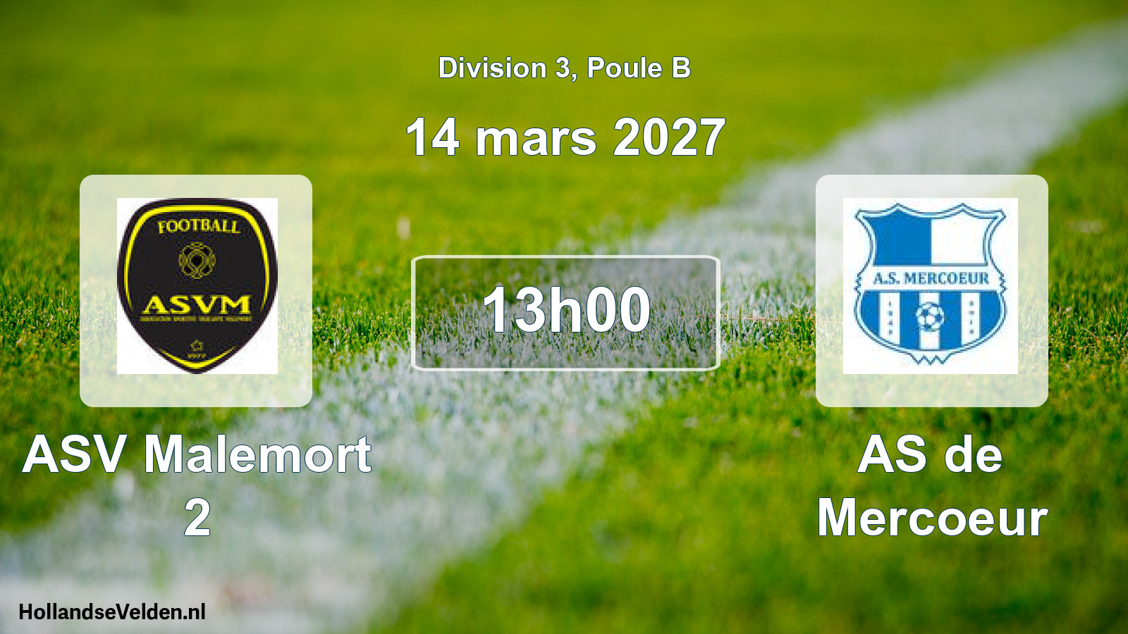 Scheduled Match: ASV Malemort 2 - AS de Mercoeur (14 March 2027)