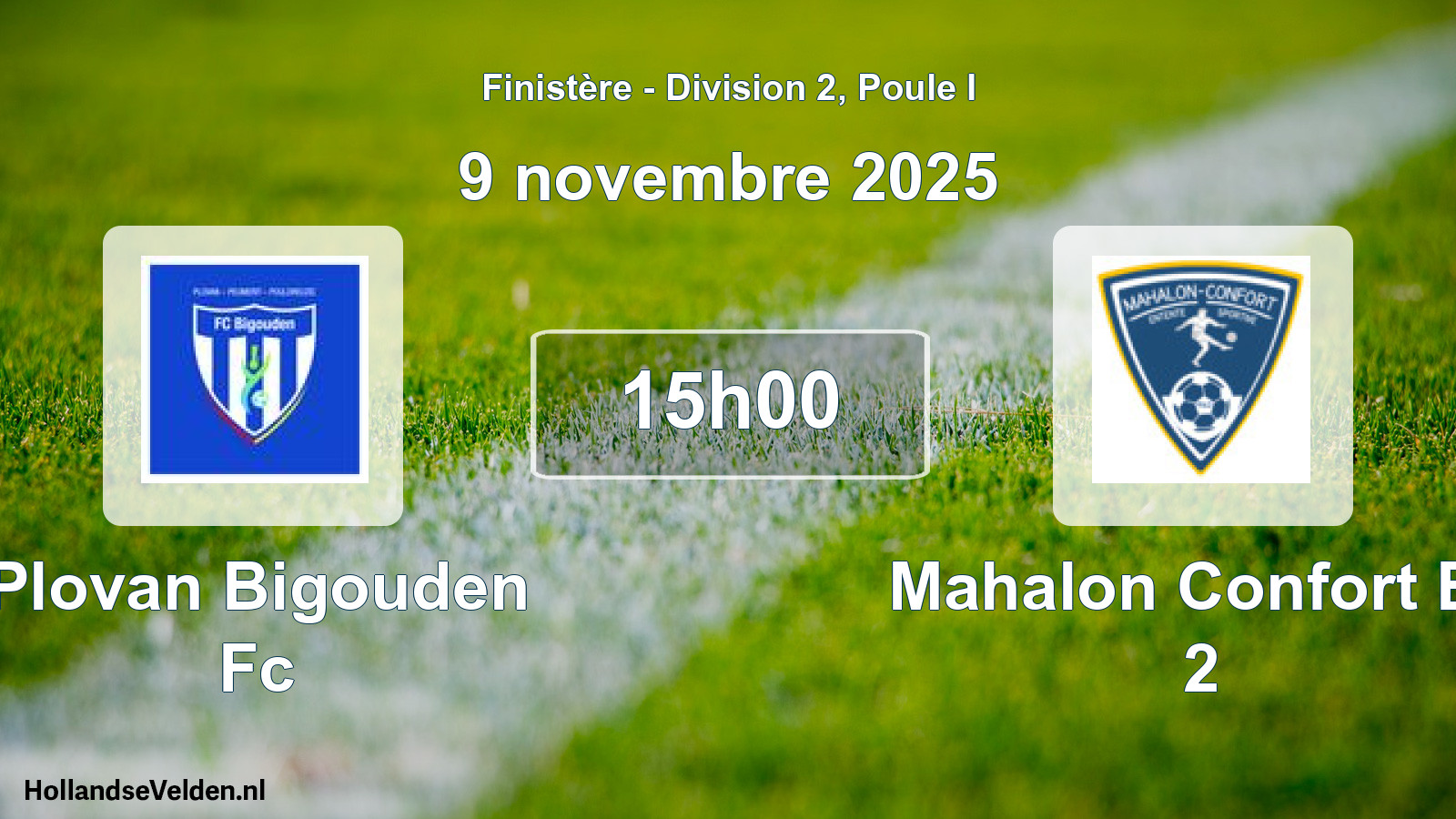 Geplande wedstrijd: Plovan Bigouden Fc - Mahalon Confort Es 2 (9 november 2025)
