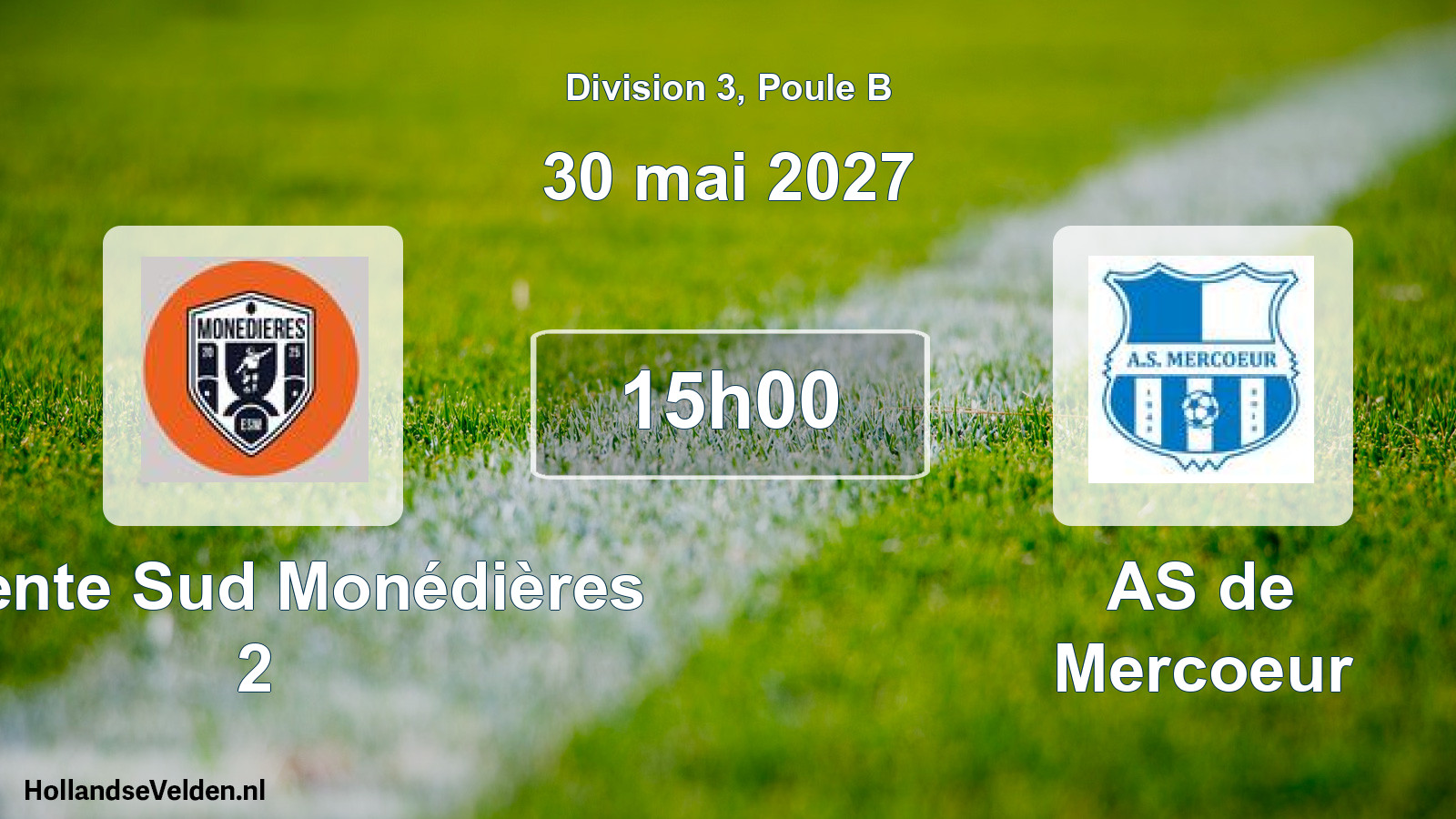 Match programmé: Entente Sud Monédières 2 - AS de Mercoeur (30 mai 2027)