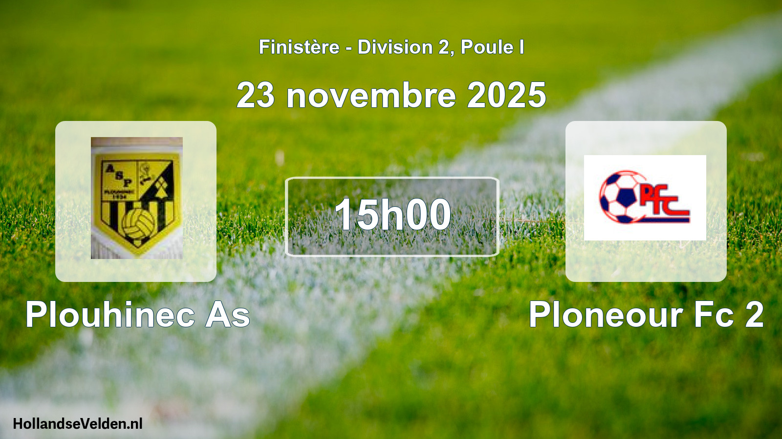 Geplande wedstrijd: Plouhinec As - Ploneour Fc 2 (23 novembre 2025)