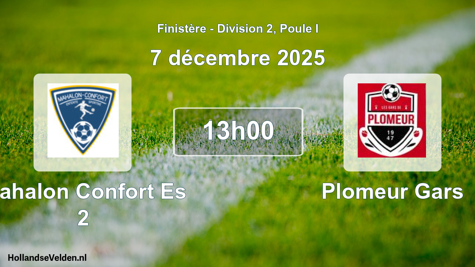 Geplande wedstrijd: Mahalon Confort Es 2 - Plomeur Gars (7 december 2025)