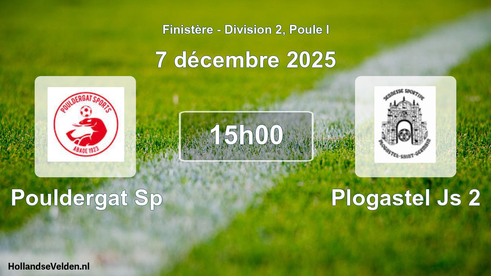 Geplande wedstrijd: Pouldergat Sp - Plogastel Js 2 (7 décembre 2025)