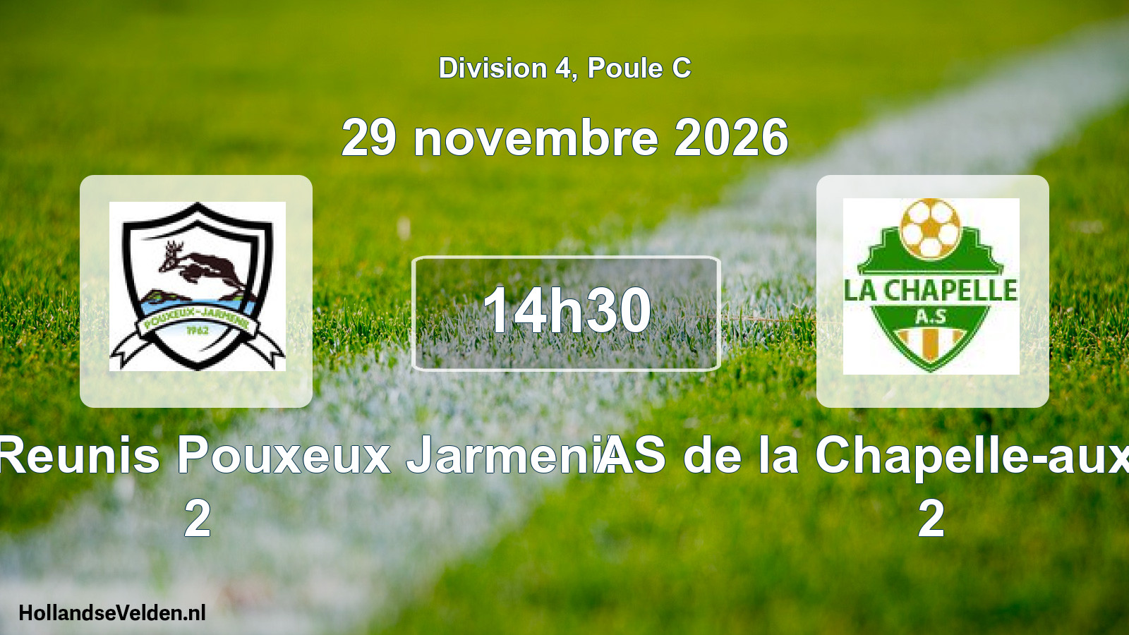 Match programmé: Sportifs Reunis Pouxeux Jarmenil 2 - AS de la Chapelle-aux-Bois 2 (29 novembre 2026)