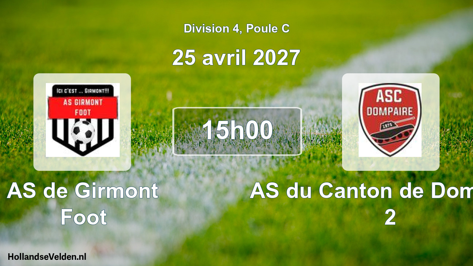Geplande wedstrijd: AS de Girmont Foot - AS du Canton de Dompaire 2 (25 april 2027)