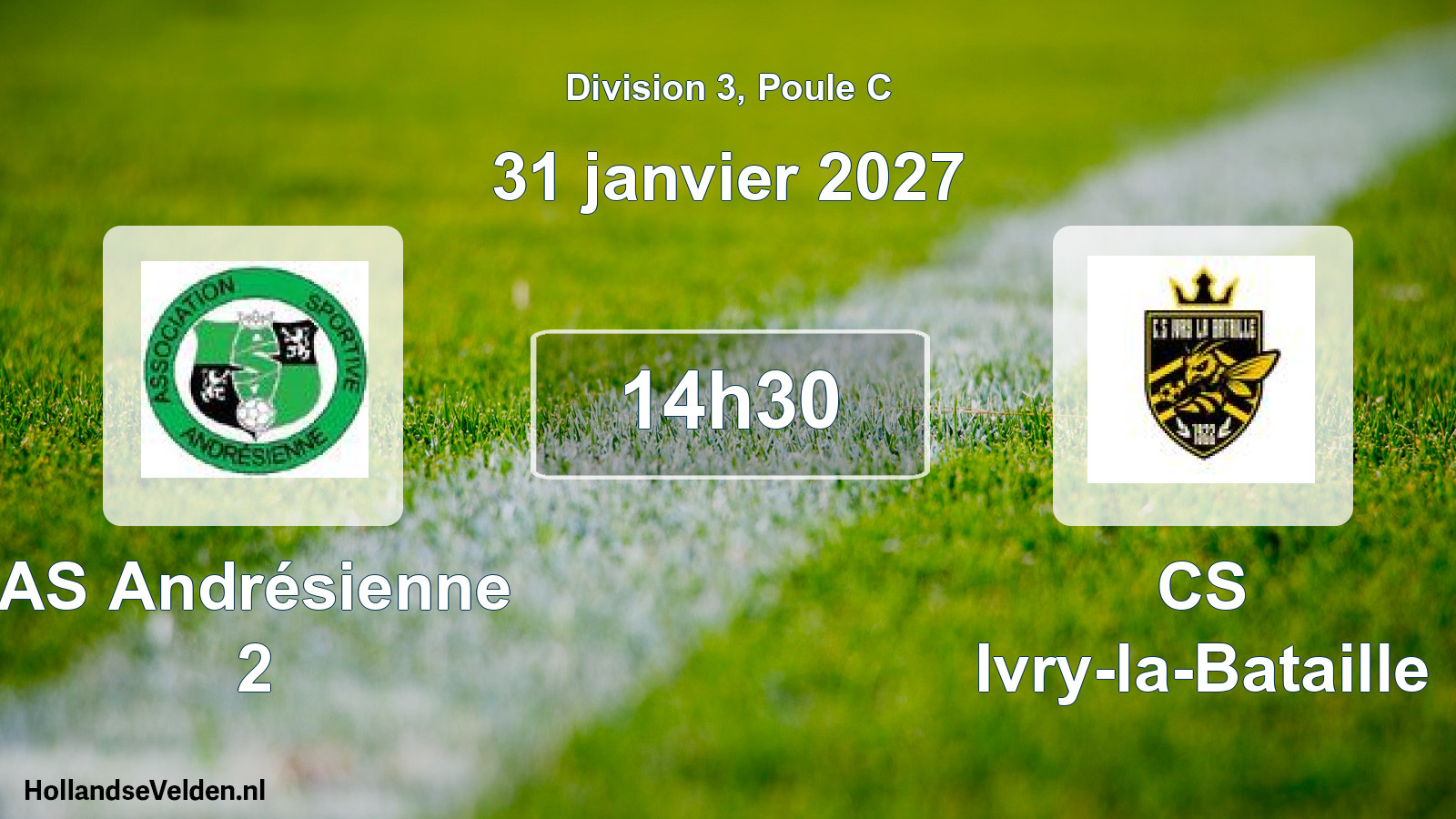 Geplande wedstrijd: AS Andrésienne 2 - CS Ivry-la-Bataille (31 januari 2027)