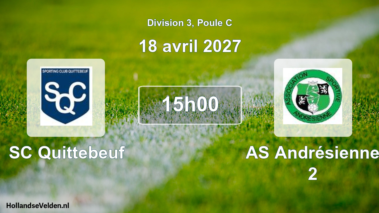 Match programmé: SC Quittebeuf - AS Andrésienne 2 (18 avril 2027)