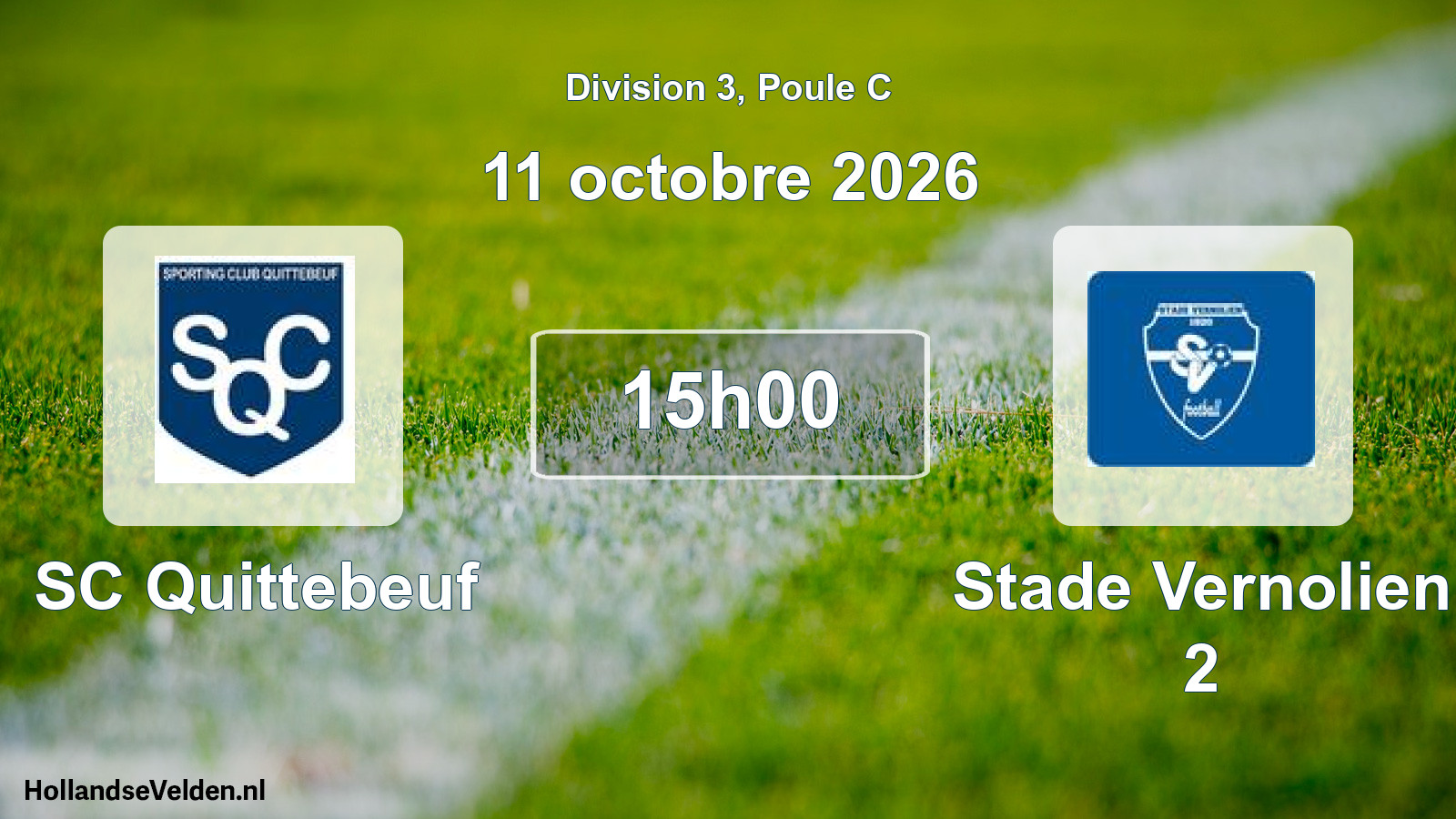 Match programmé: SC Quittebeuf - Stade Vernolien 2 (11 octobre 2026)