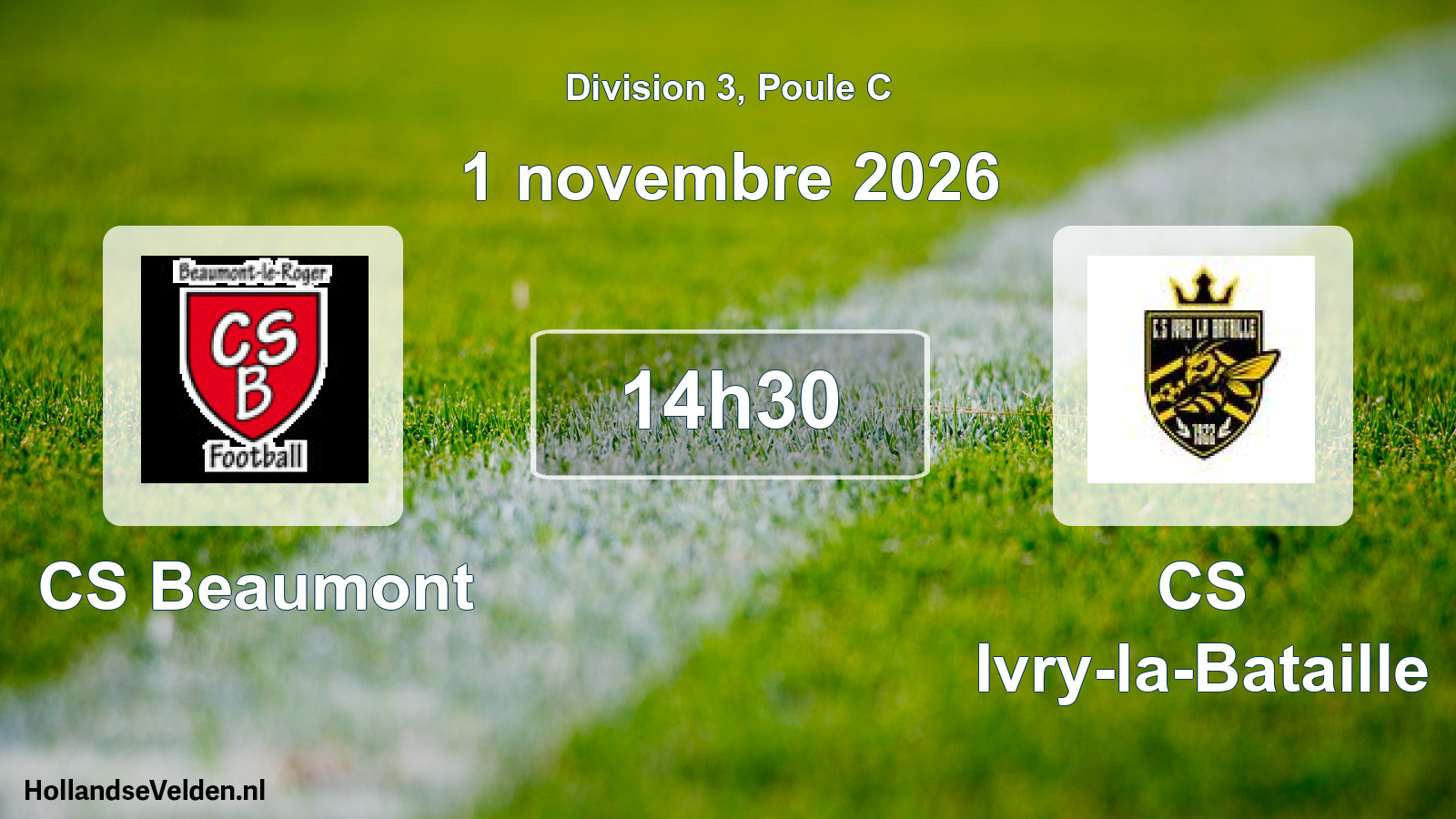 Match programmé: CS Beaumont - CS Ivry-la-Bataille (1 novembre 2026)