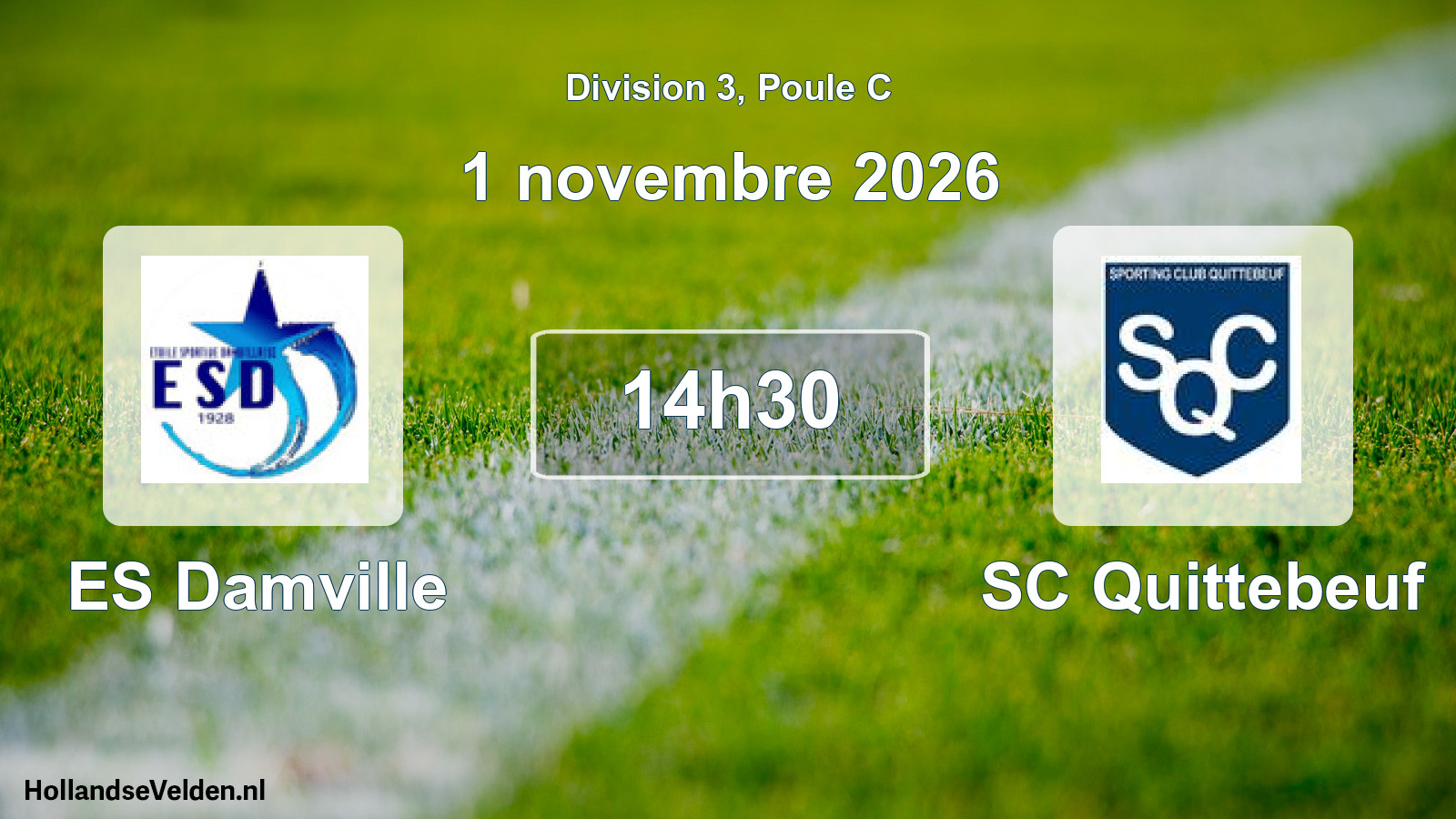 Match programmé: ES Damville - SC Quittebeuf (1 novembre 2026)