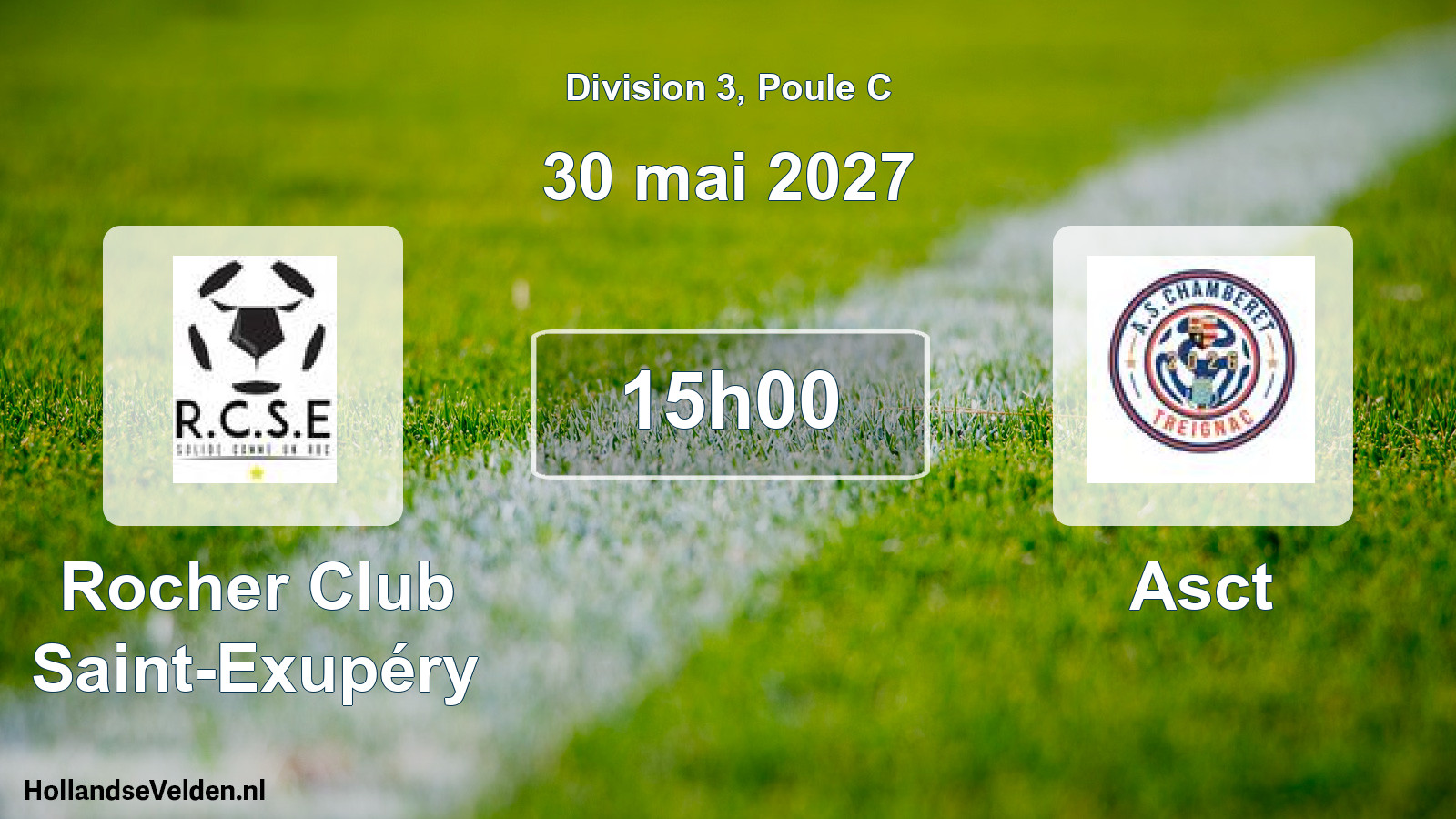 Match programmé: Rocher Club Saint-Exupéry - Asct (30 mai 2027)