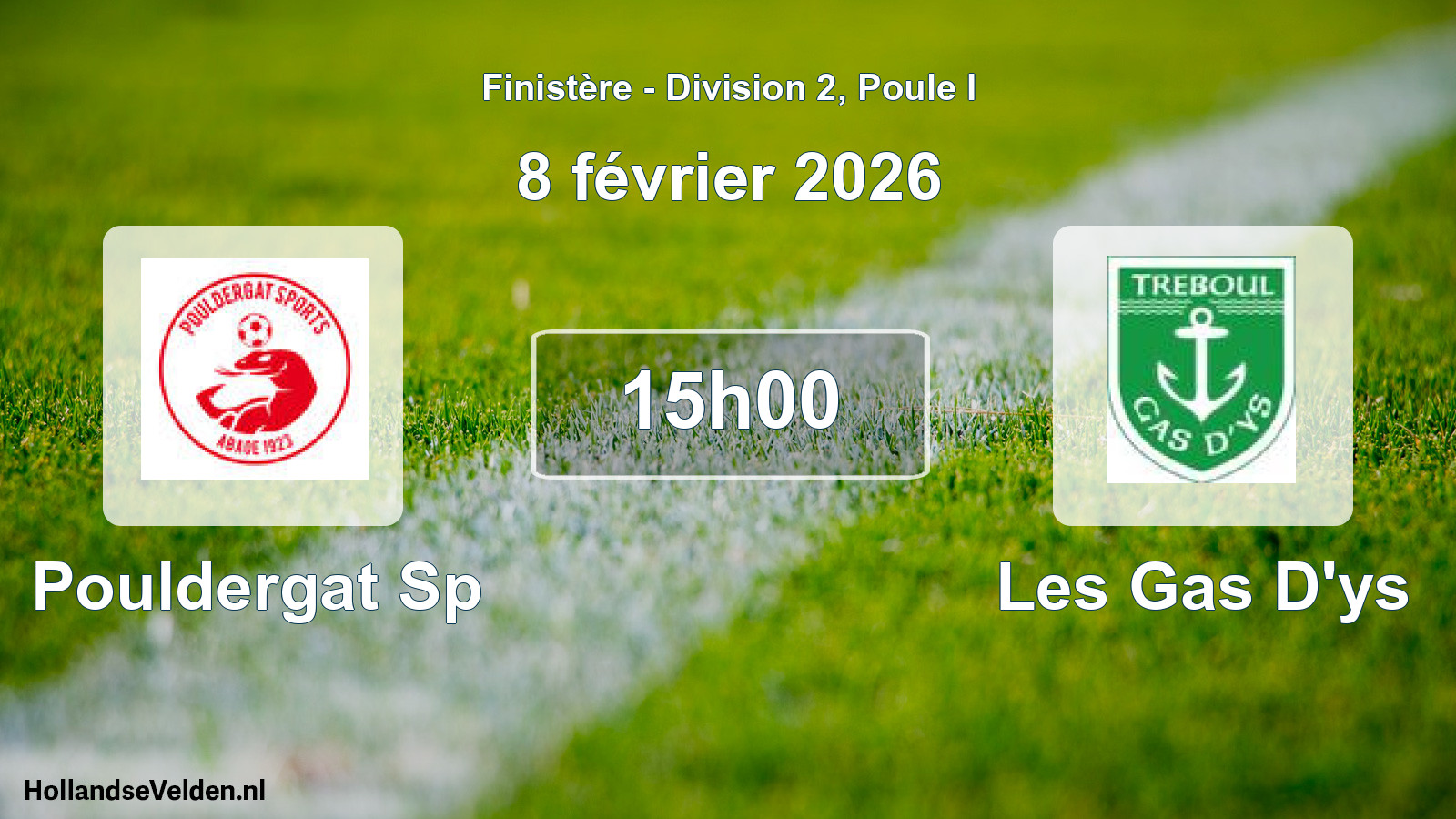 Scheduled Match: Pouldergat Sp - Les Gas D'ys (8 February 2026)