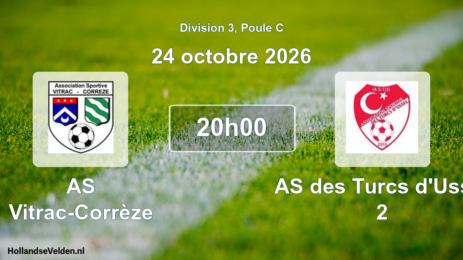 Geplande wedstrijd: AS Vitrac-Corrèze - AS des Turcs d'Ussel 2 (24 oktober 2026)