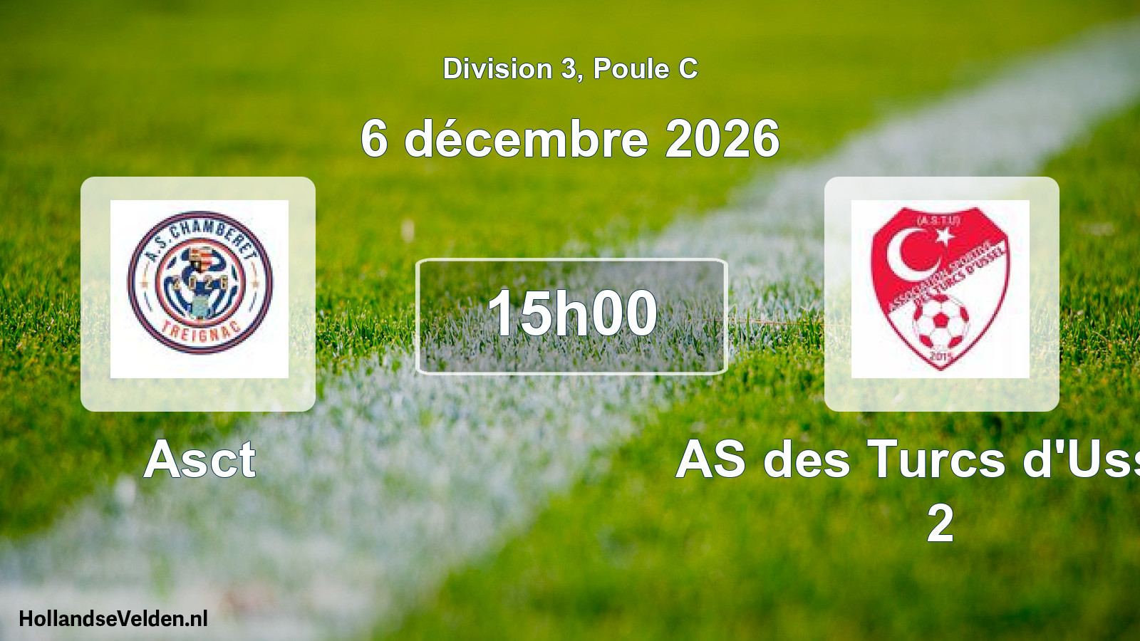 Match programmé: Asct - AS des Turcs d'Ussel 2 (6 décembre 2026)