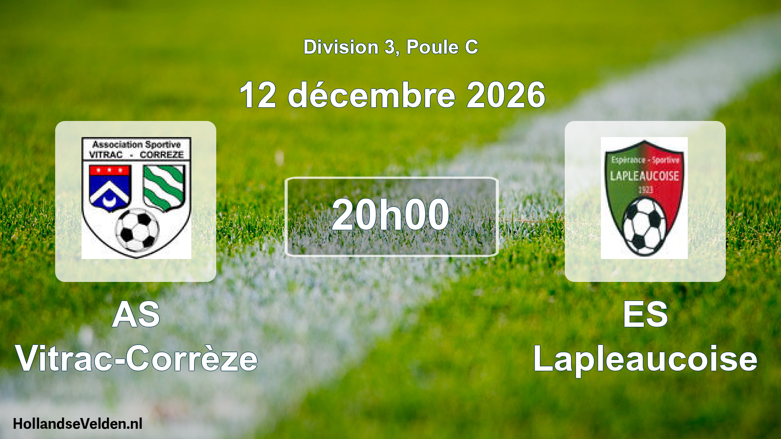 Match programmé: AS Vitrac-Corrèze - ES Lapleaucoise (12 décembre 2026)
