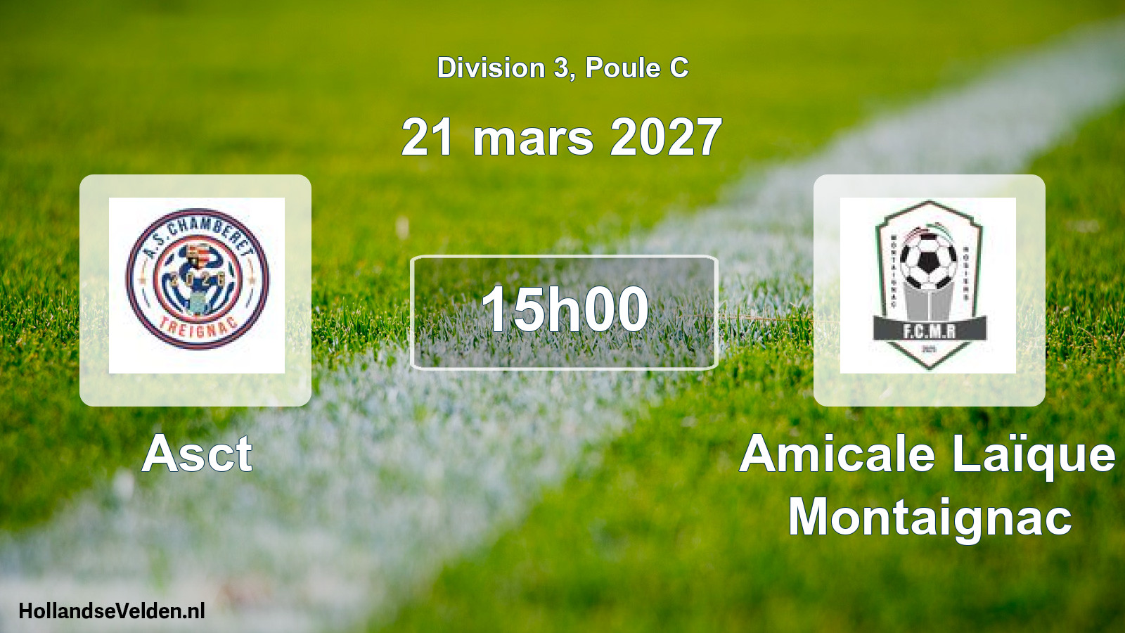 Match programmé: Asct - Amicale Laïque Montaignac (21 mars 2027)