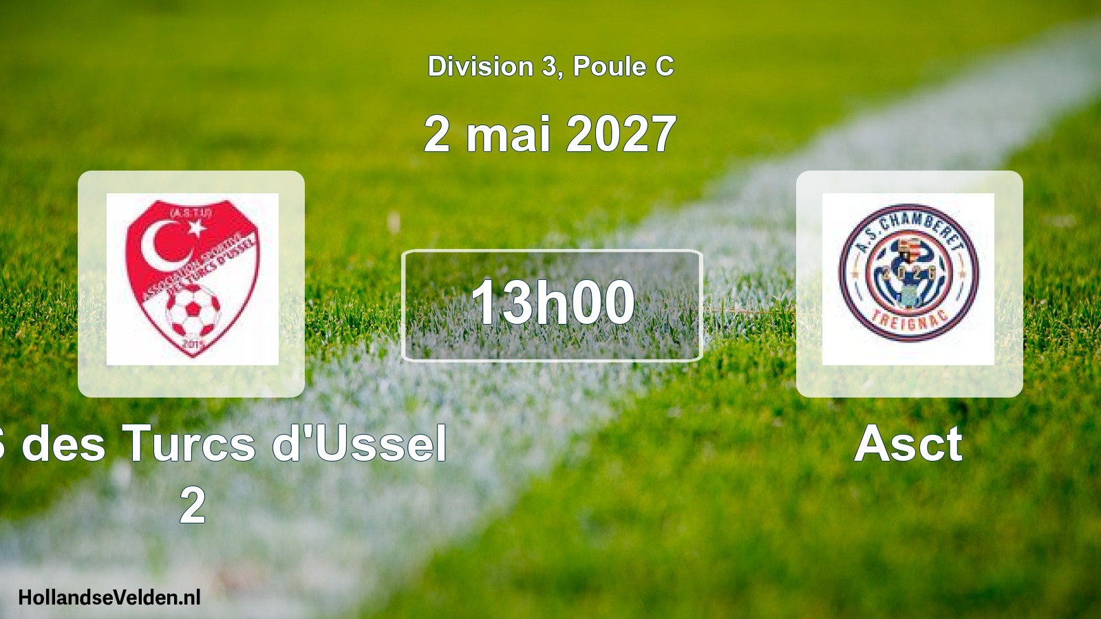 Match programmé: AS des Turcs d'Ussel 2 - Asct (2 mai 2027)