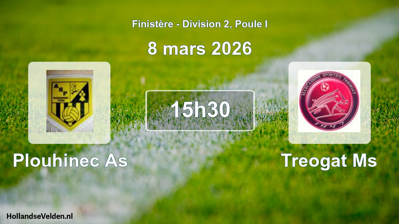 Geplande wedstrijd: Plouhinec As - Treogat Ms (8 maart 2026)