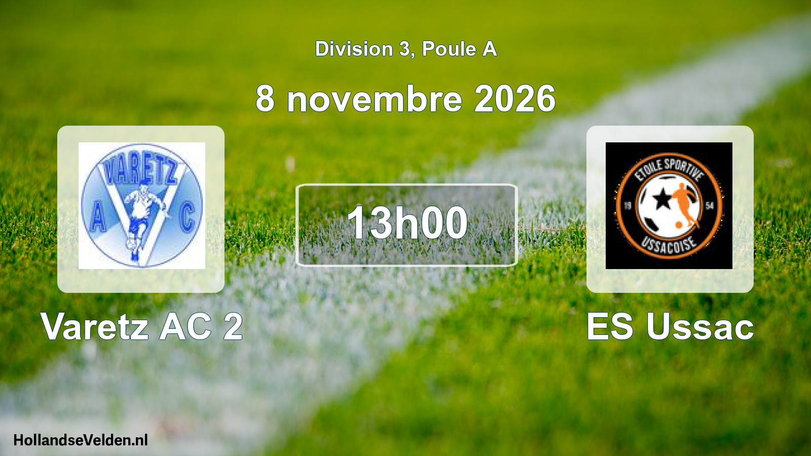 Scheduled Match: Varetz AC 2 - ES Ussac (8 November 2026)