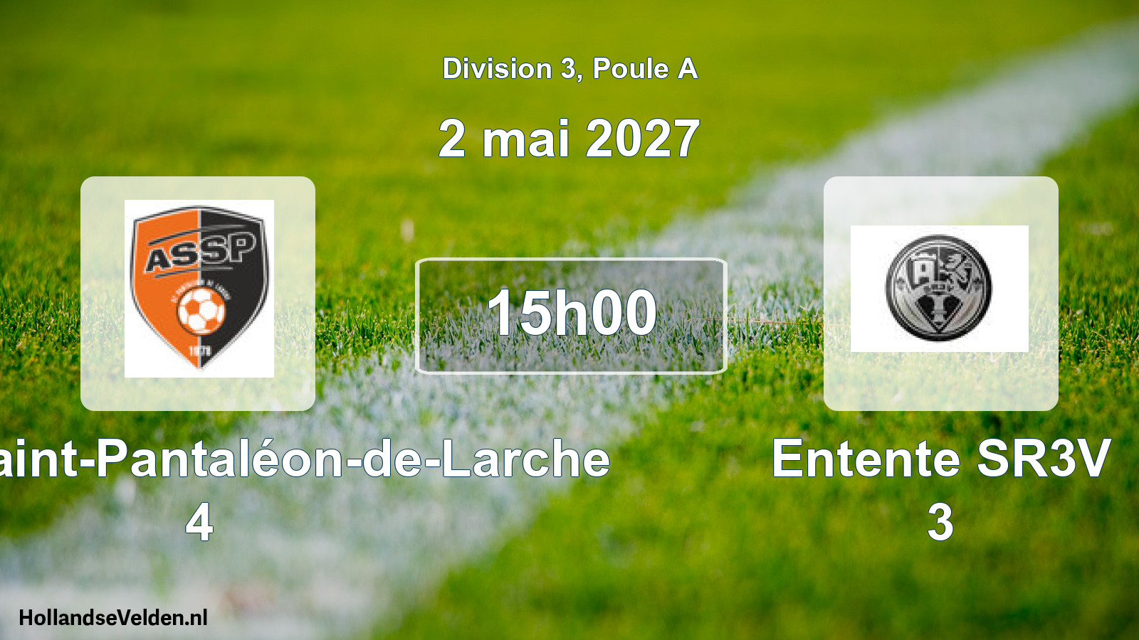Geplande wedstrijd: AS de Saint-Pantaléon-de-Larche 4 - Entente SR3V 3 (2 mei 2027)