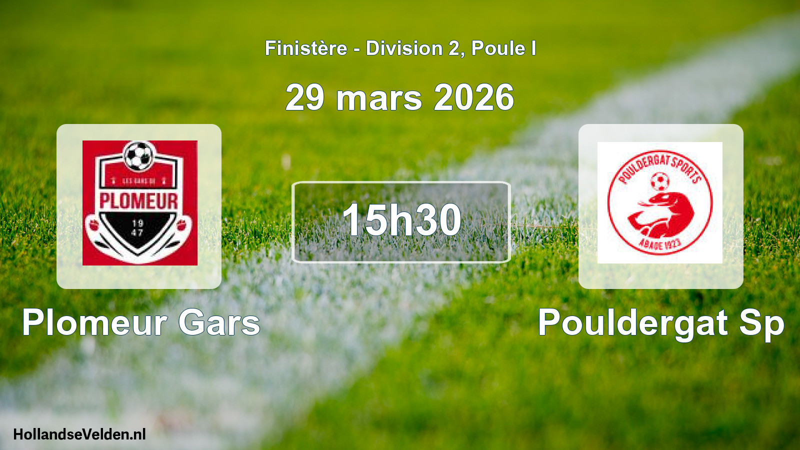 Geplande wedstrijd: Plomeur Gars - Pouldergat Sp (29 mars 2026)
