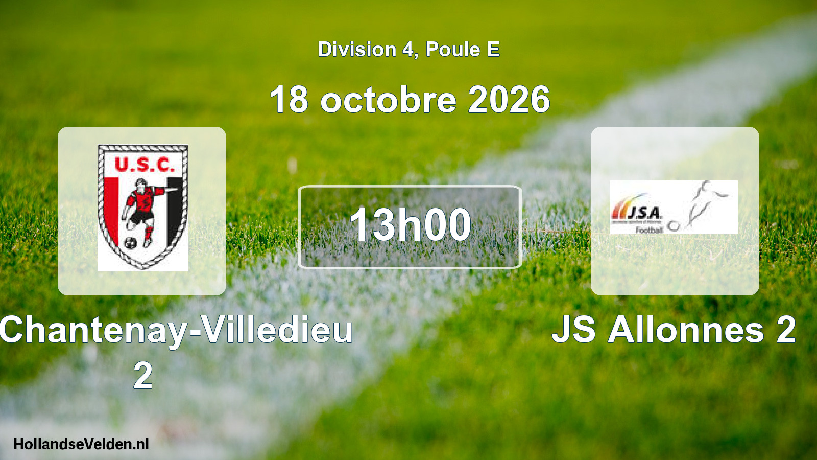 Scheduled Match: US Chantenay-Villedieu 2 - JS Allonnes 2 (18 October 2026)