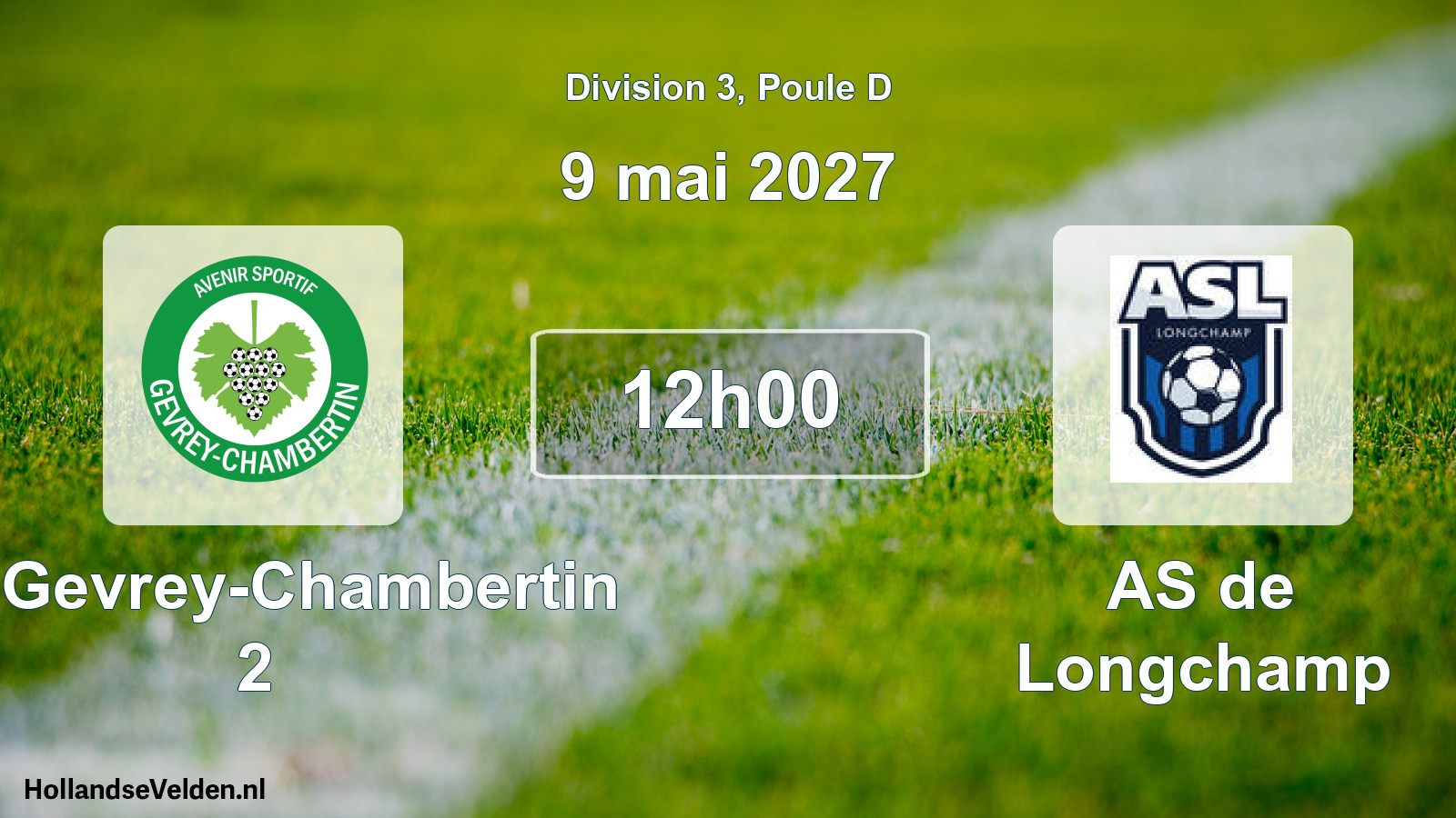Scheduled Match: AS Gevrey-Chambertin 2 - AS de Longchamp (9 May 2027)