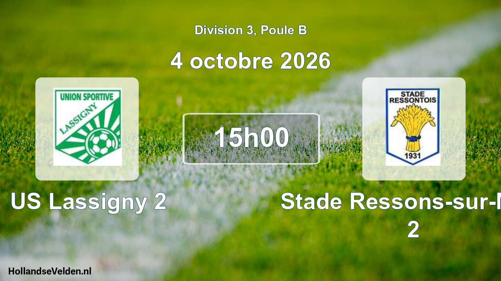 Scheduled Match: US Lassigny 2 - Stade Ressons-sur-Matz 2 (4 October 2026)