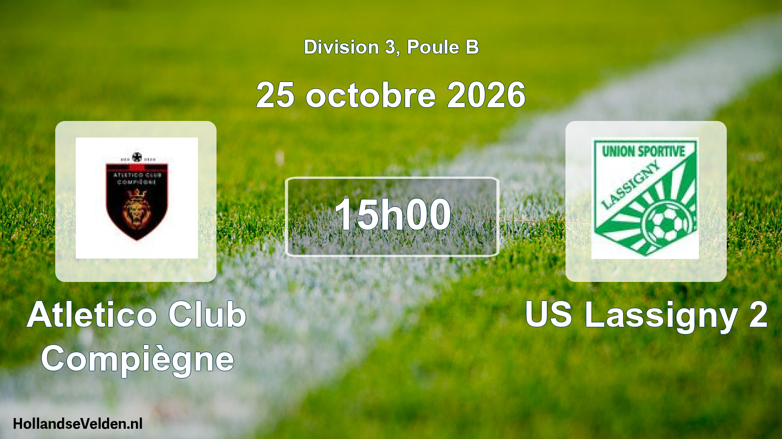 Scheduled Match: Atletico Club Compiègne - US Lassigny 2 (25 October 2026)