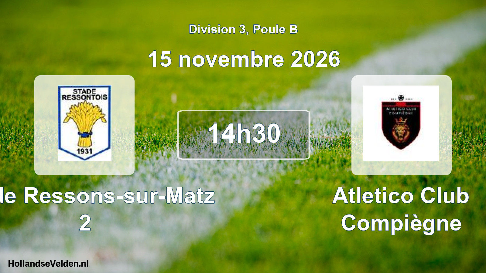 Scheduled Match: Stade Ressons-sur-Matz 2 - Atletico Club Compiègne (15 November 2026)
