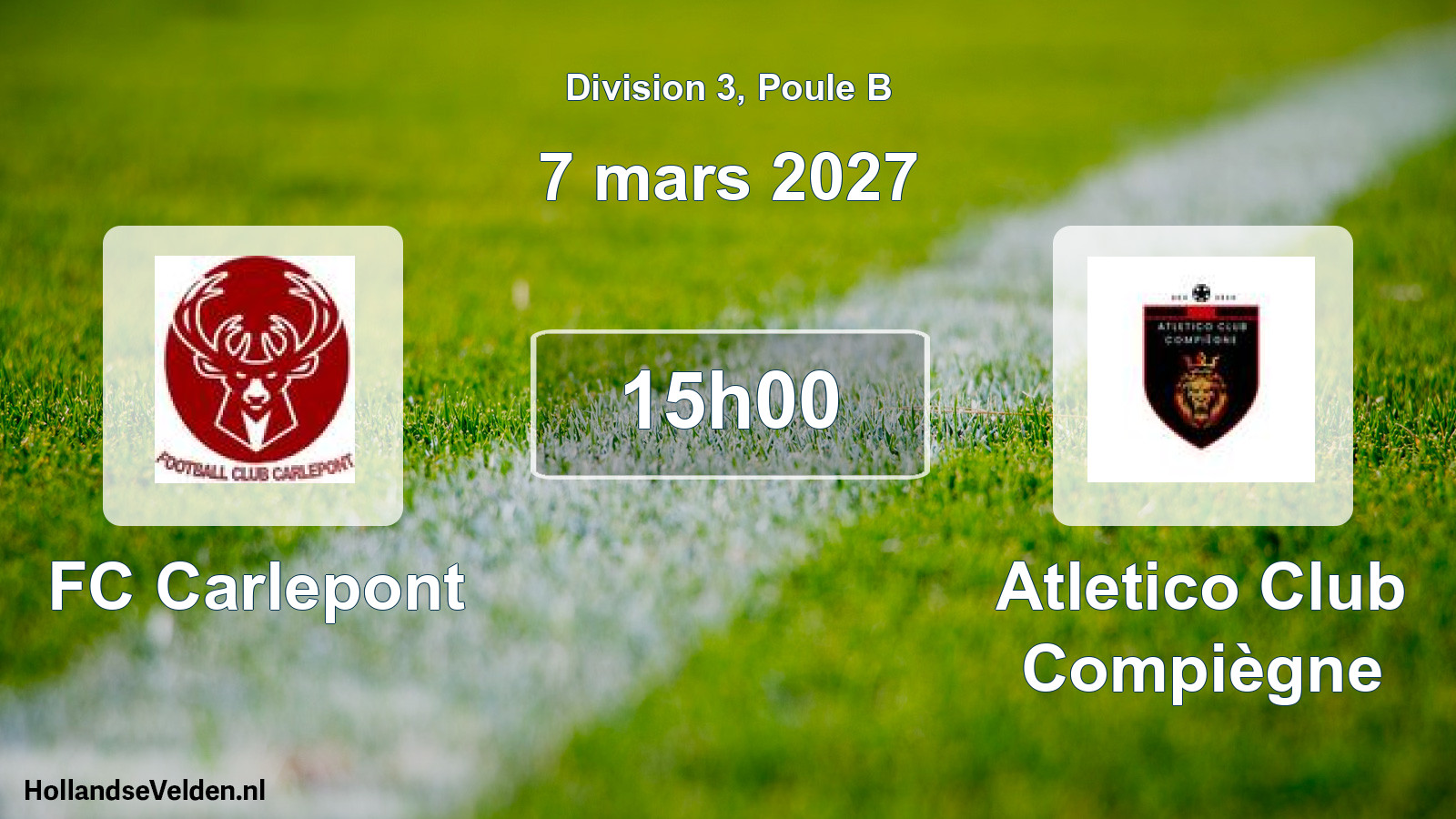 Match programmé: FC Carlepont - Atletico Club Compiègne (7 mars 2027)