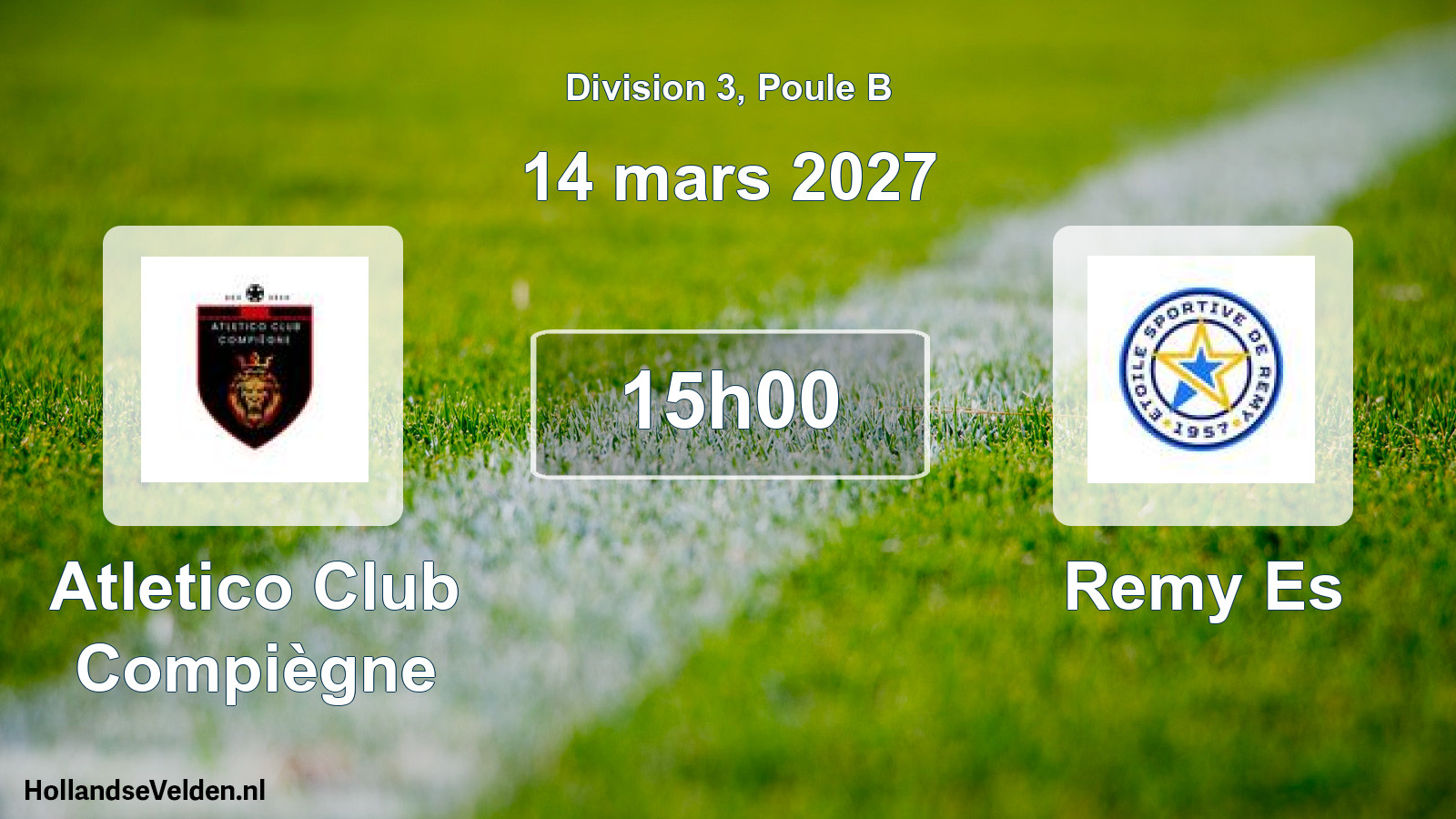 Scheduled Match: Atletico Club Compiègne - Remy Es (14 March 2027)