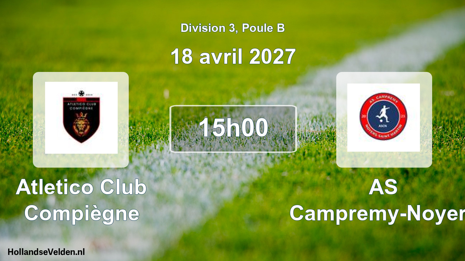 Match programmé: Atletico Club Compiègne - AS Campremy-Noyers (18 avril 2027)