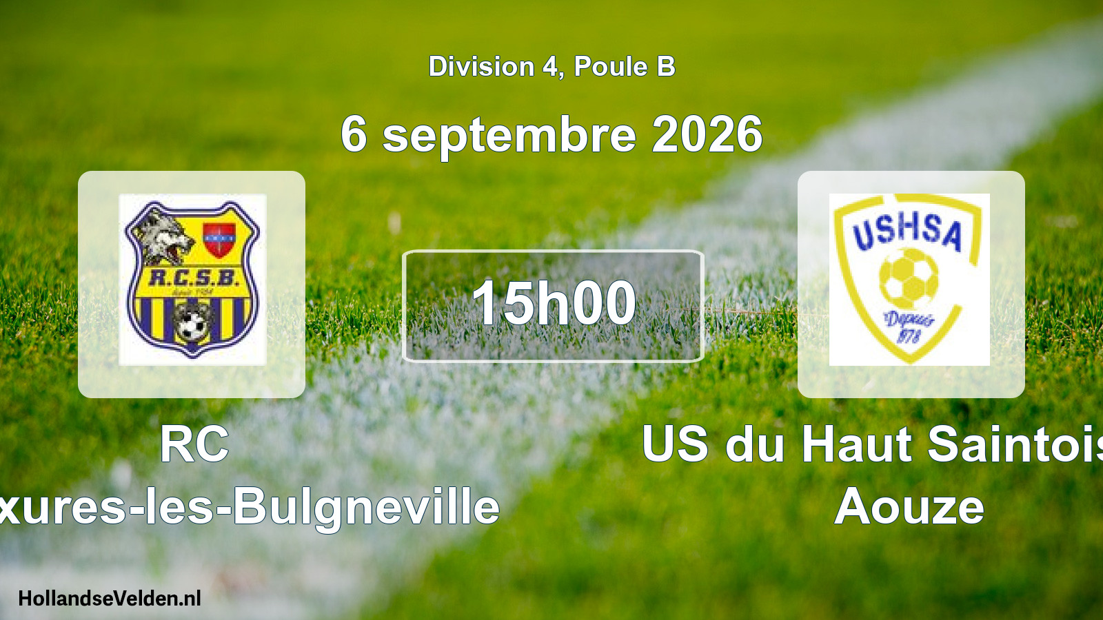 Scheduled Match: RC Saulxures-les-Bulgneville - US du Haut Saintois et Aouze (6 September 2026)