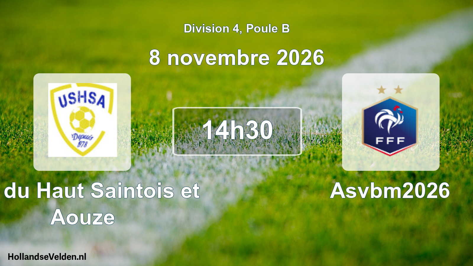 Match programmé: US du Haut Saintois et Aouze - Asvbm2026 (8 novembre 2026)