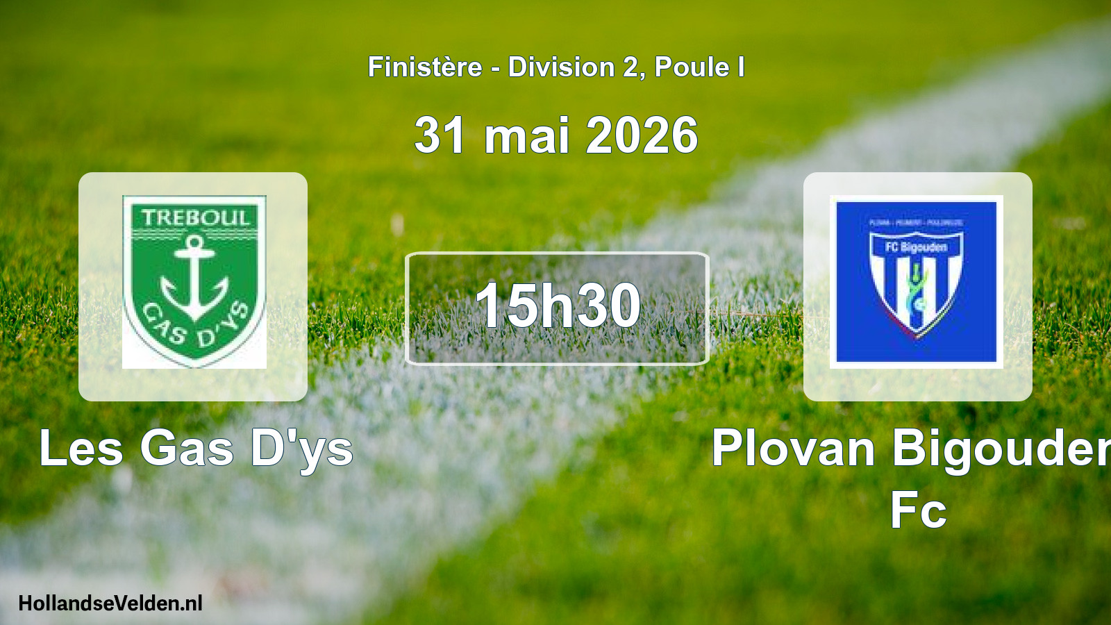 Scheduled Match: Les Gas D'ys - Plovan Bigouden Fc (31 May 2026)
