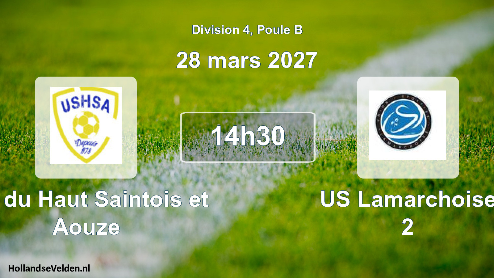 Match programmé: US du Haut Saintois et Aouze - US Lamarchoise 2 (28 mars 2027)