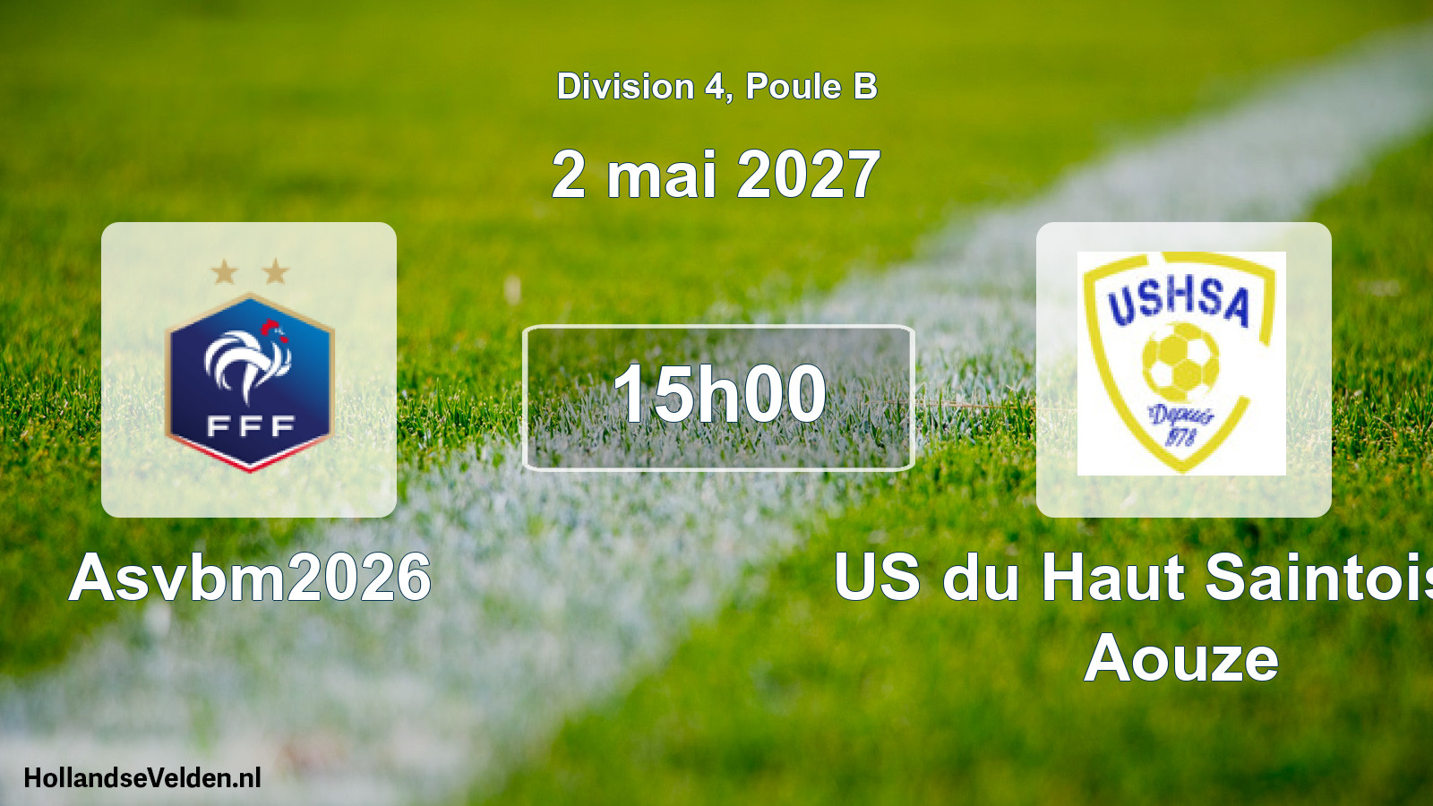 Scheduled Match: Asvbm2026 - US du Haut Saintois et Aouze (2 May 2027)