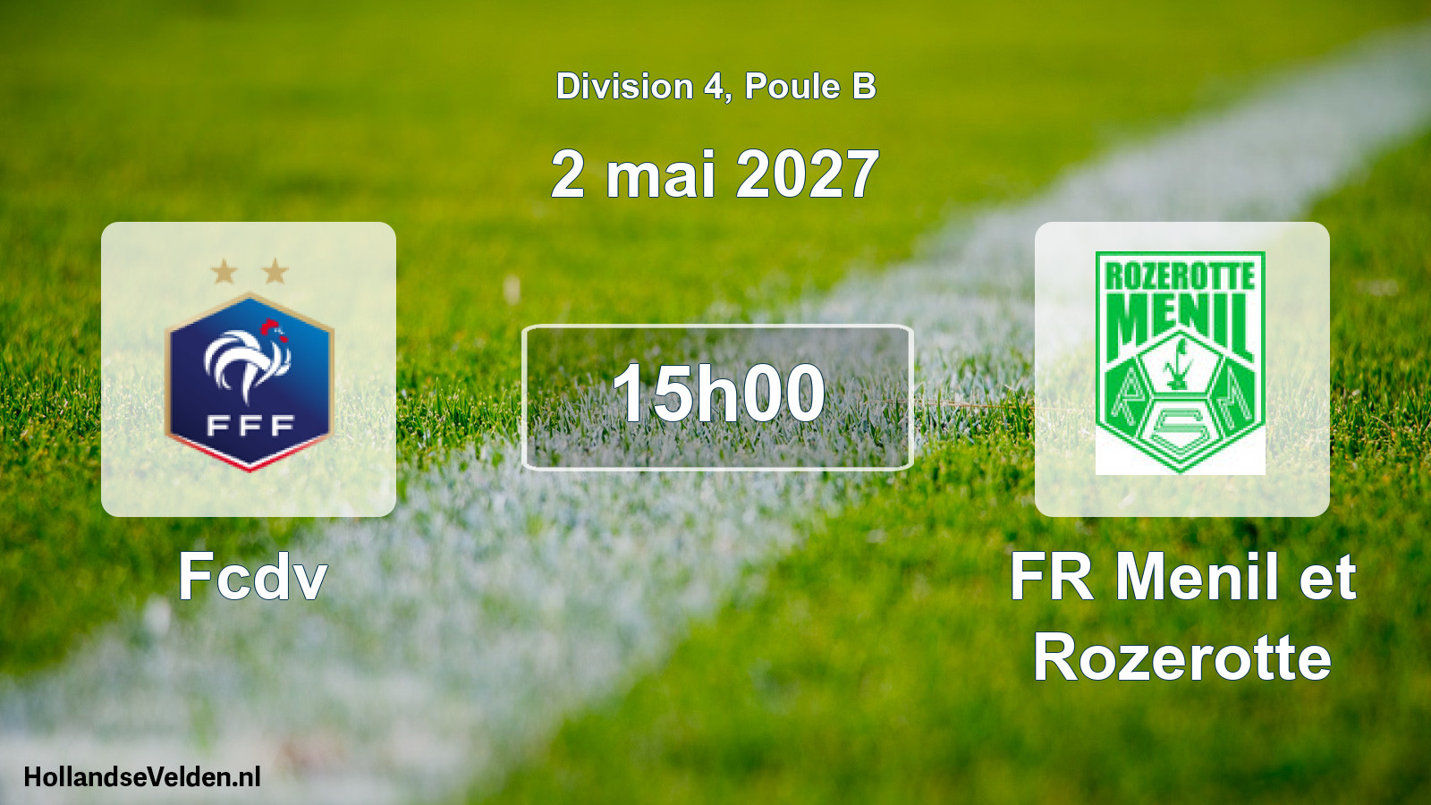 Scheduled Match: Fcdv - FR Menil et Rozerotte (2 May 2027)